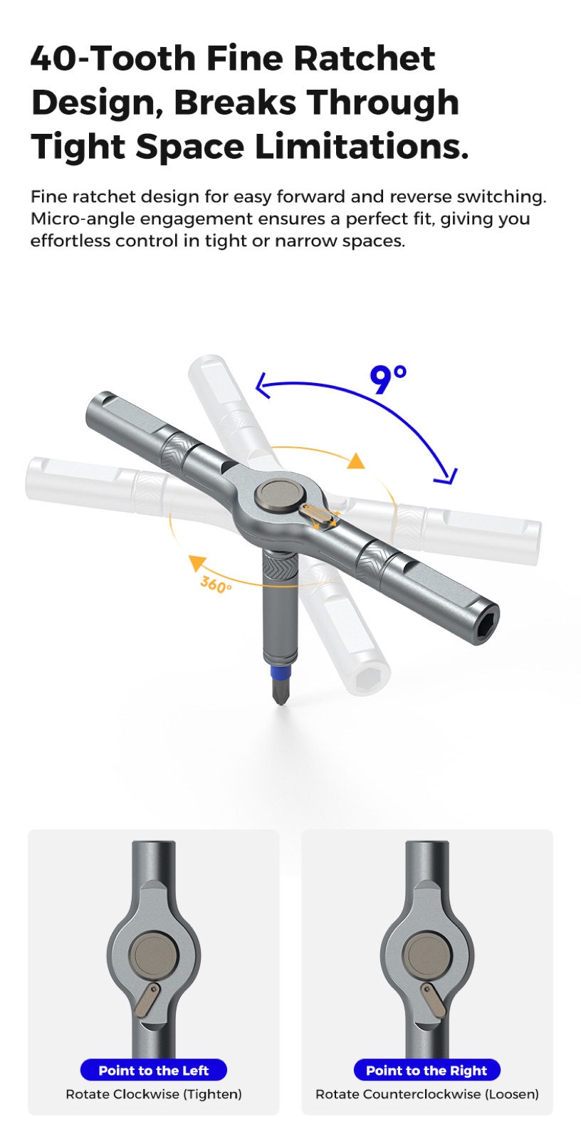 25-in-1 T Handle Ratchet Screwdriver Set detail 04