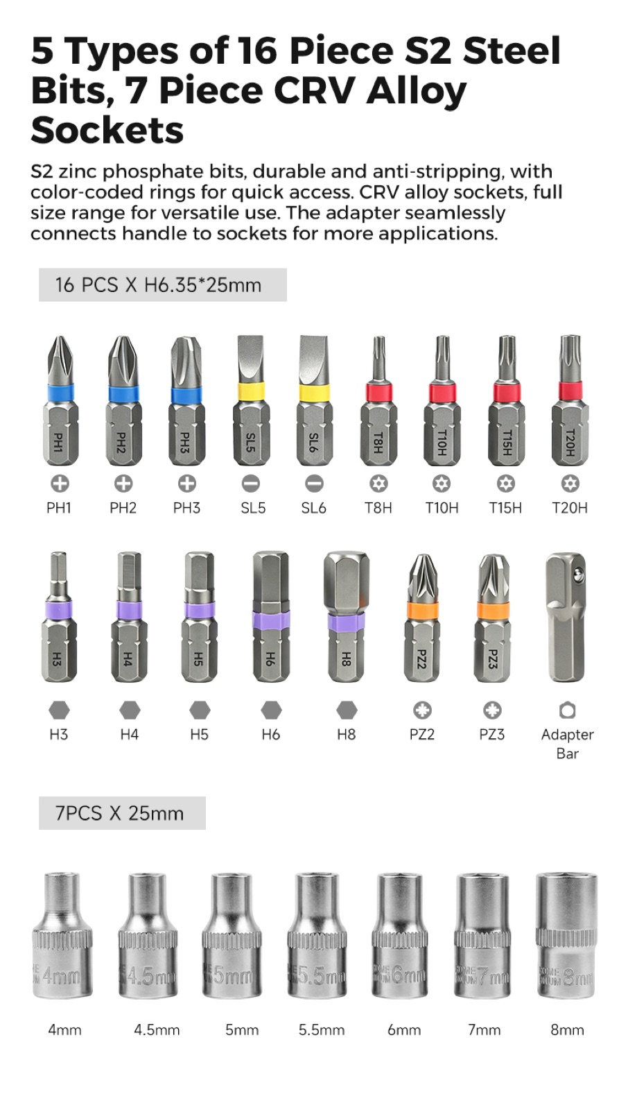25-in-1 T Handle Ratchet Screwdriver Set detail 06