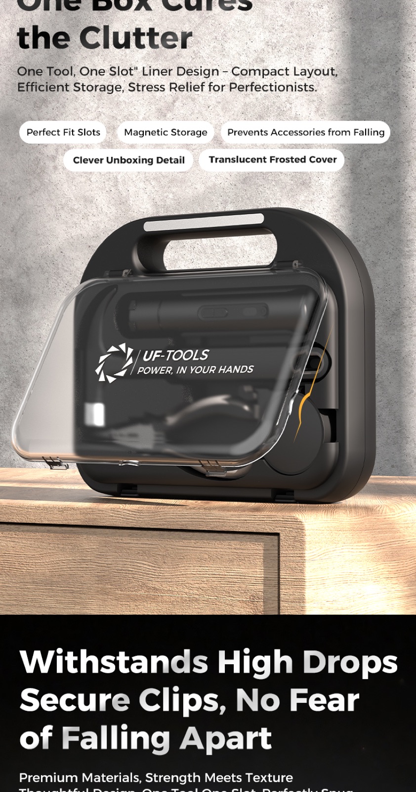61-Piece Suitcase-Style Electric Screwdriver Tool Kit detail 03