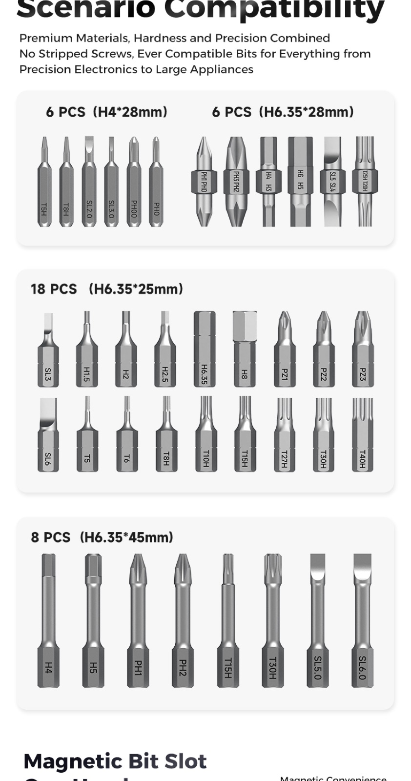 61-Piece Suitcase-Style Electric Screwdriver Tool Kit detail 08