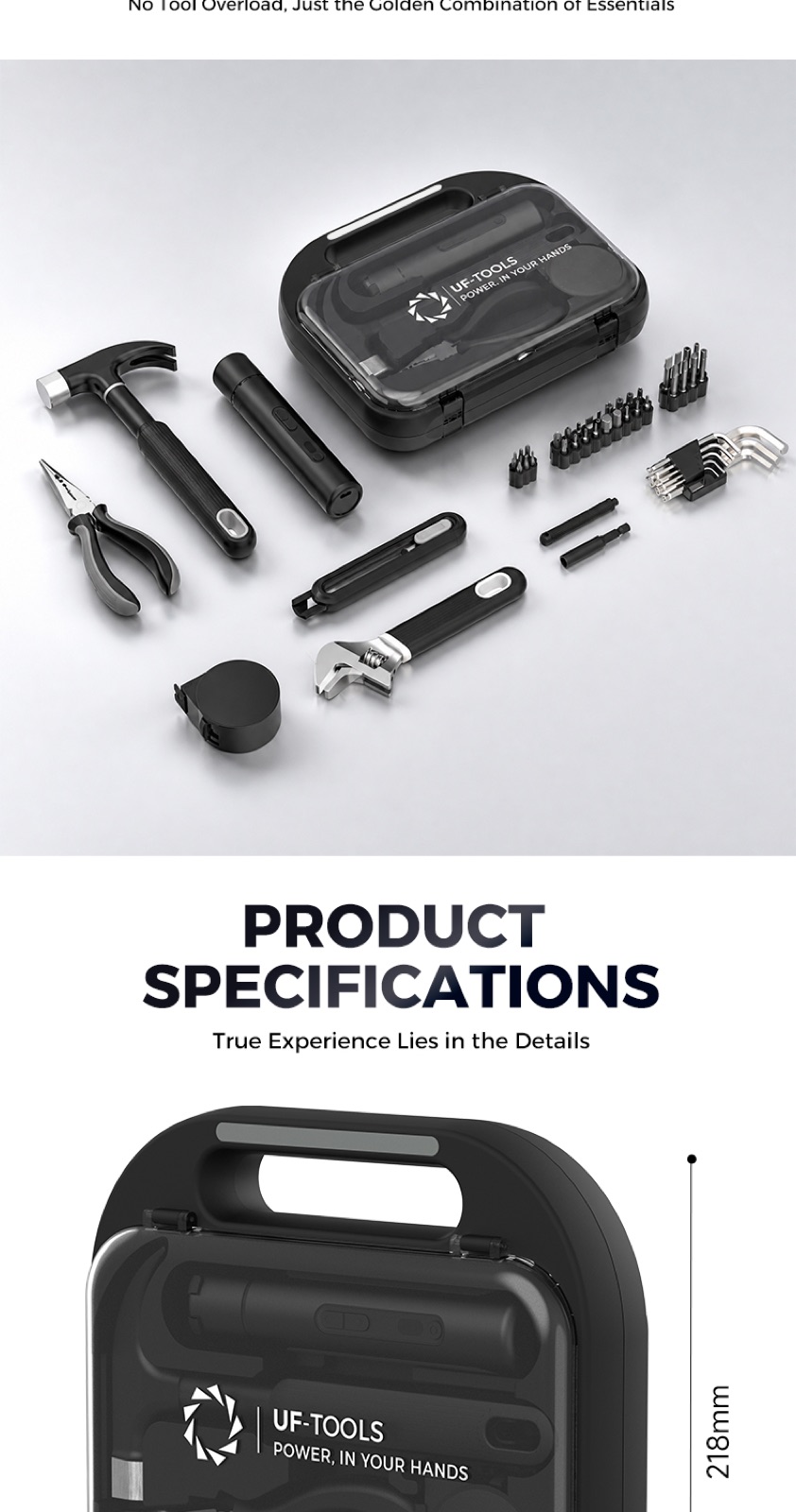 61-Piece Suitcase-Style Electric Screwdriver Tool Kit detail 14