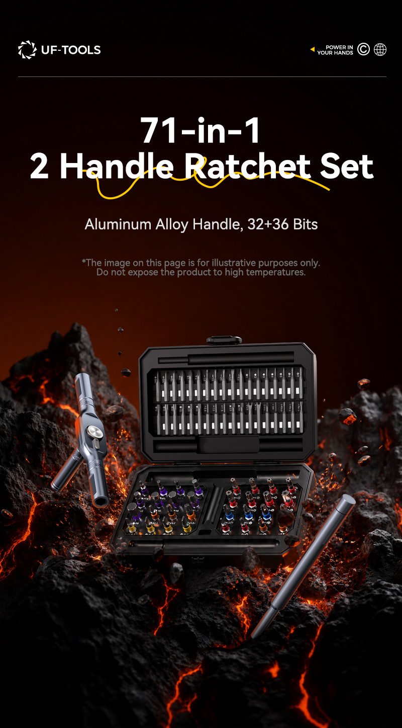 UF-840105 71-in-1 ratchet screwdriver set detail 01